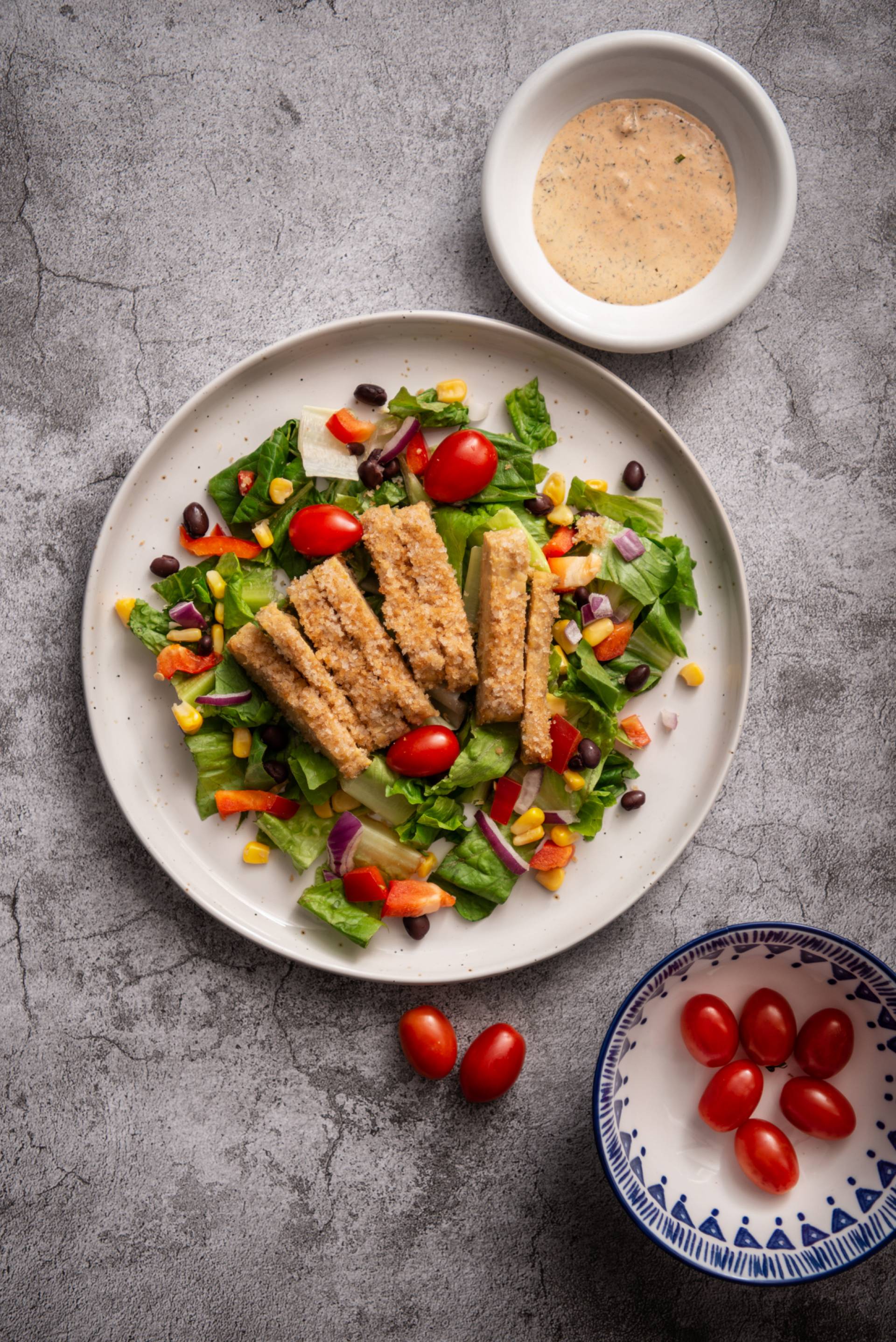 Southwestern Crusted Tempeh Salad (MEAT FREE)